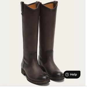 Frye Mellisa button black leather tall boots